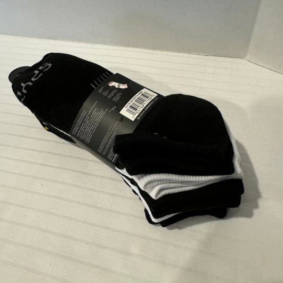 Black/White-Spyder Low Cut Socks-5 Pairs-Mens 6-12 - Picture 3 of 7